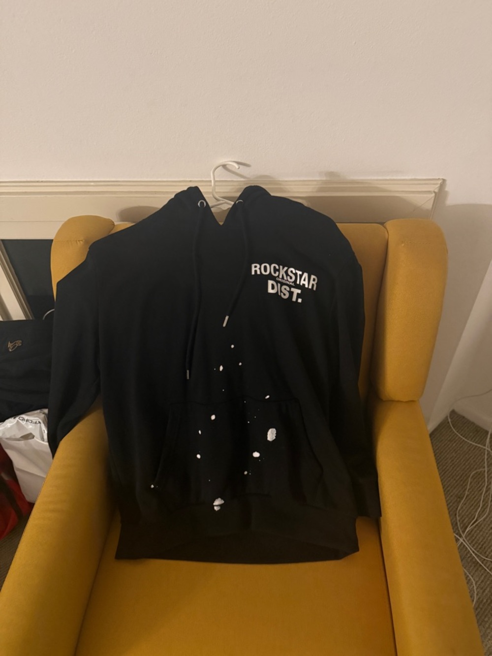 Rockstar Dist. Men's Black Hoodie Sweatshirt